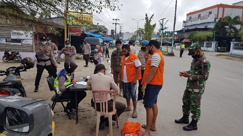 Polres Rohil Laksanakan Ops Yustisi Penegakan Hukum Dan Pendisiplinan Prokes Covid-19