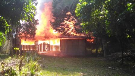 Sijago Merah Hanguskan Satu Rumah di Kartama