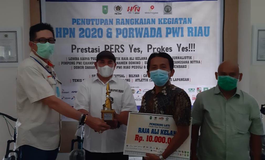 Penutupan HPN 2020, Bertabur Hadiah Diserahkan di Kantor PWI Riau 