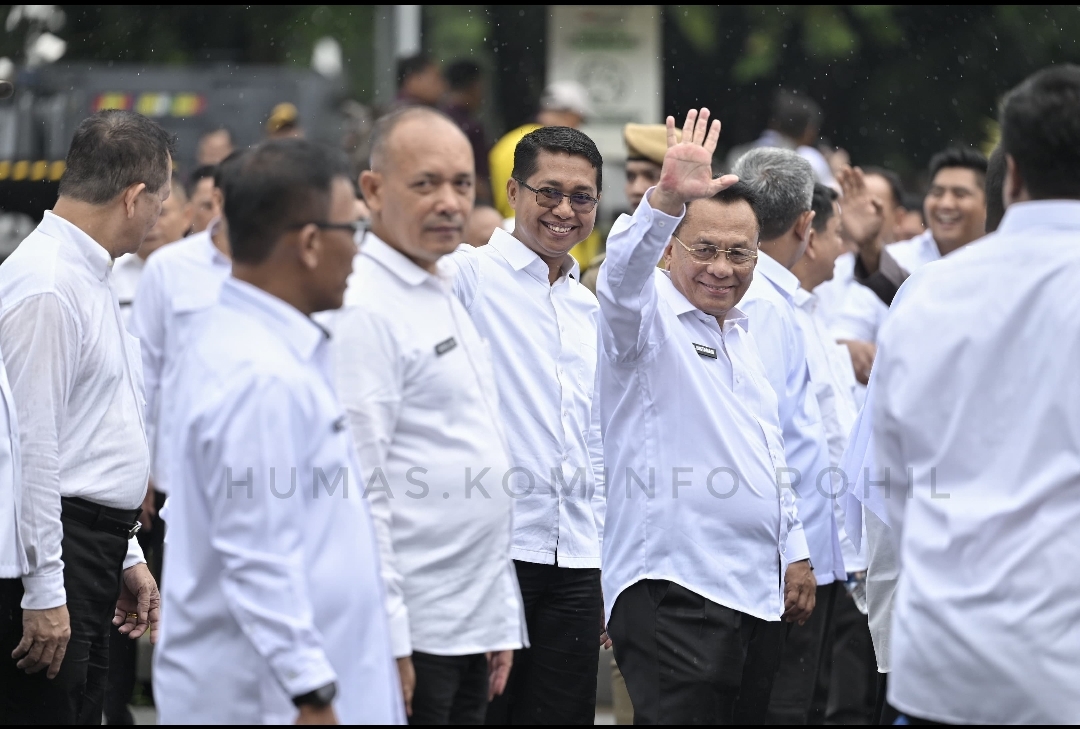 Sebelum Pelantikan, Bupati dan Wakil Bupati Rohil Terpilih Mengikuti Gladi Bersih