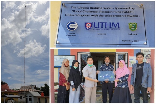 UIR Bersama UTHM Malaysia dan University Inggris  Bantu Internet untuk Desa Mandiangin Siak