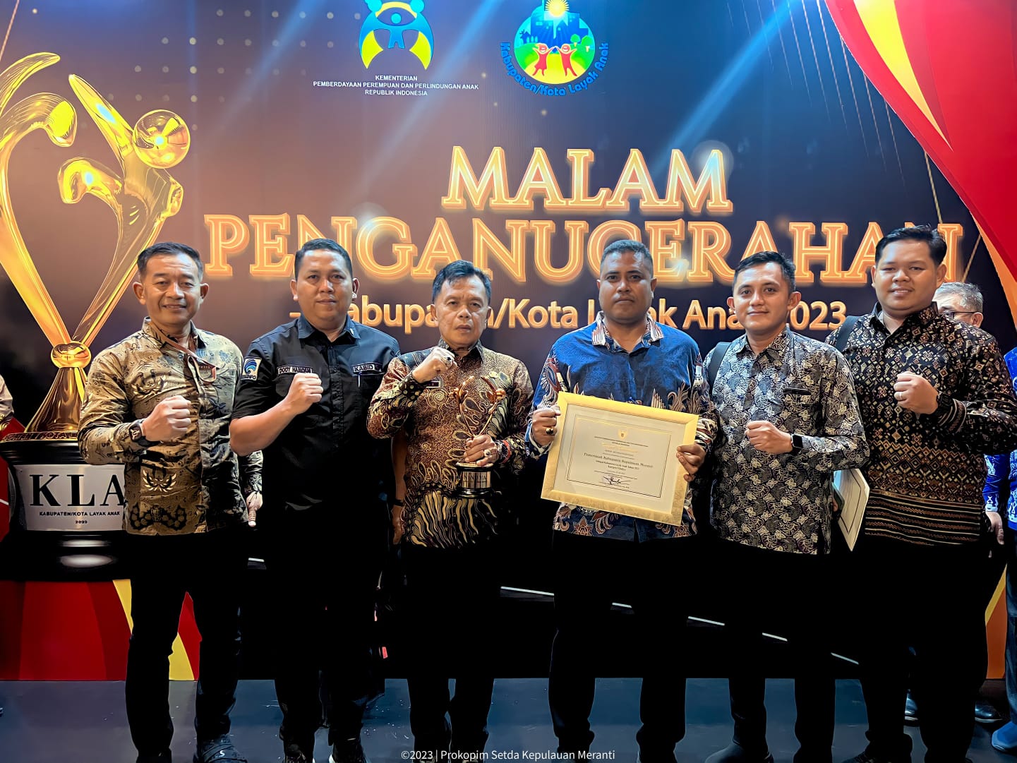 Meranti Kembali Raih Penghargaan Kabupaten Layak Anak Tahun 2023