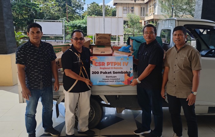 Kepedulian PalmCo Regional 3 Terhadap Korban Banjir, Salurkan 1,4 Ton Sembako