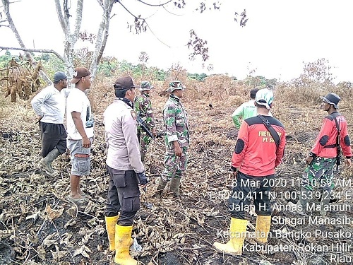 TNI Polri Bersama Masyarakat Tetap Awasi Munculnya Api Baru