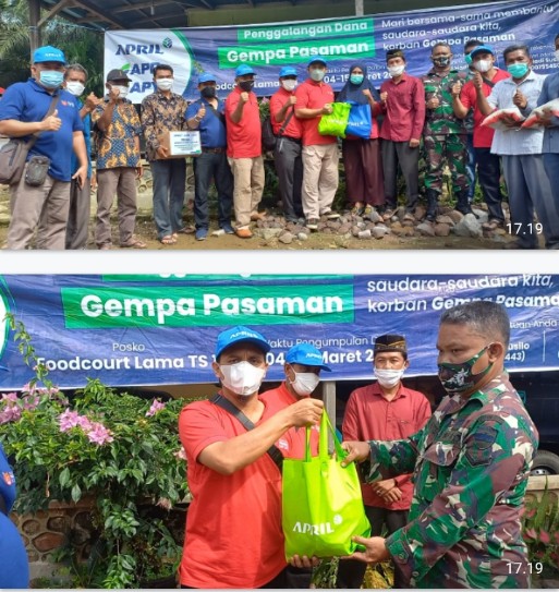Karyawan RAPP-APR Salurkan Bantuan Korban Gempa Pasaman