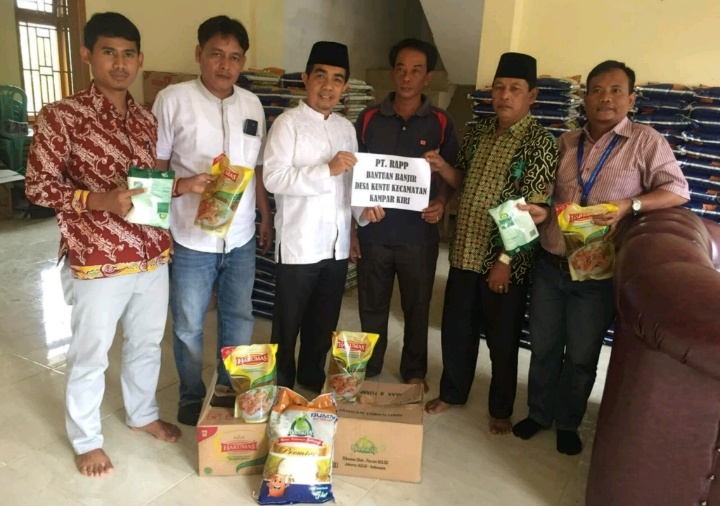 PT RAPP Salurkan Bantuan Banjir untuk Kampar Kiri dan Kampar Kiri Hulu