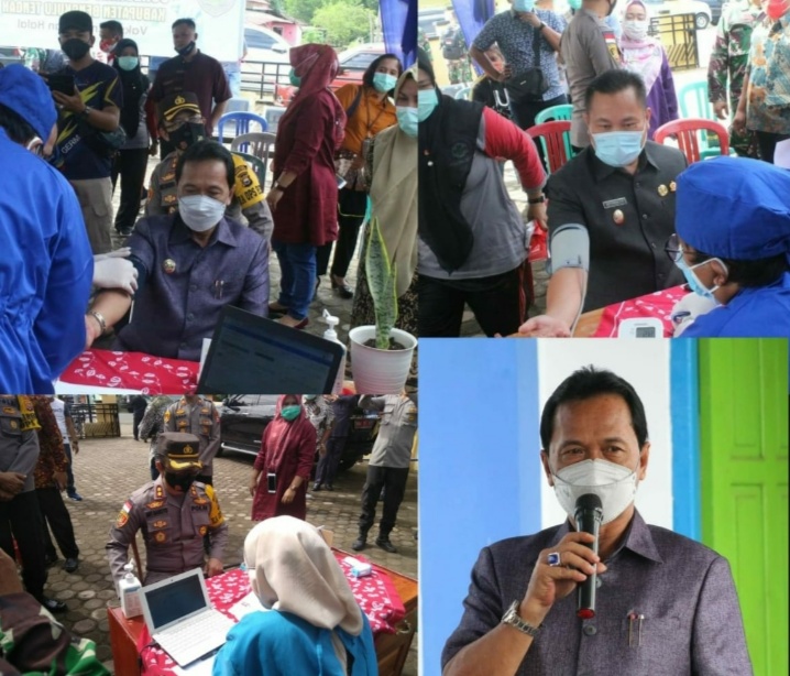 Bupati Ferry Ramli Buka Gelombang Pertama Penyuntikan Vaksin covid-19 Kabupaten Benteng