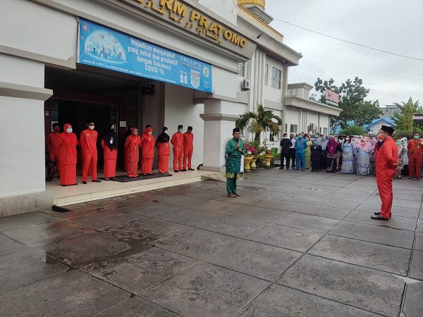 Wabup Rohil Apel Bersama di RSUD RM Pratomo Bagansiapiapi, Terus Berikan Motivasi 