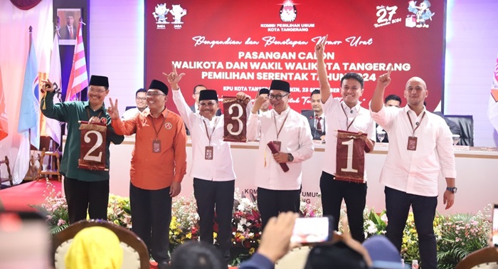 KPU Kota Tangerang Tetapkan Nomor Urut Paslon Walikota dan Wakil Walikota Tangerang 