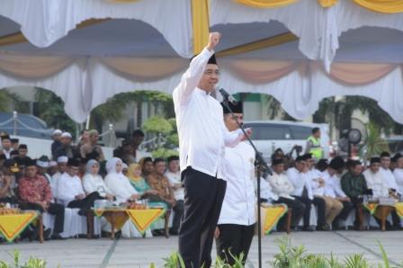 Apel Akbar Peringatan Hari Santri Nasional, Ribuan Santri Hadiri Upacara di Halaman Kator Gubri