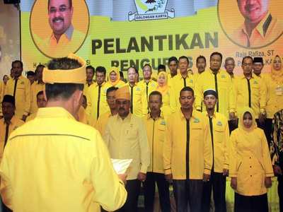 Dihadiri Setya Novanto, Pengurus DPD II Golkar Karimun Dilantik 