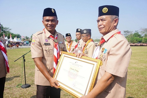 Dandim 0406/MLM Hadiri Apel Besar Kwartir Cabang Gerakan Pramuka ke-58 Lubuklinggau