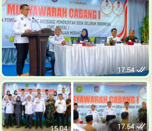 Bupati HM Adil Buka Muscab Apdesi I Kabupaten Kepulauan Meranti