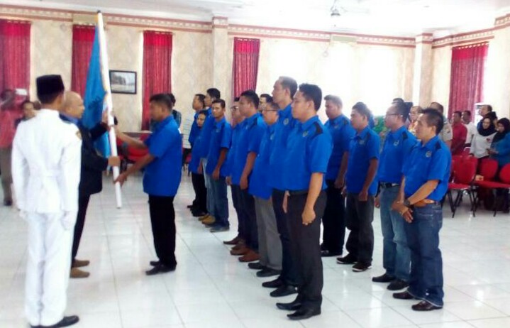 Lantik Pengurus PWI Rohil, Dheni Kurnia:Bantu Pemkab Untuk Membangun Rohil