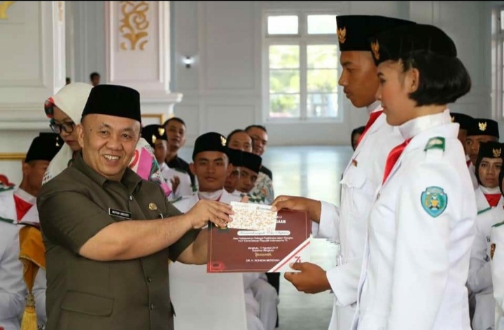 Paskibra Provinsi Bengkulu Tahun 2019 Resmi Dibubarkan