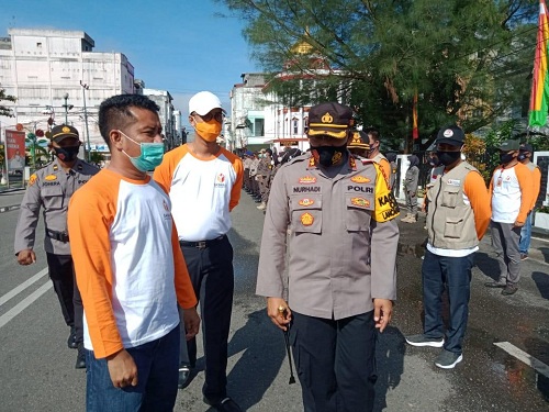Kapolres dan Bawaslu Rohil Lepas Satgas Patroli Money Politic