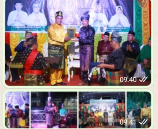 Bupati Adil Terima Keris Kebesaran dari Sultan Siak XIII