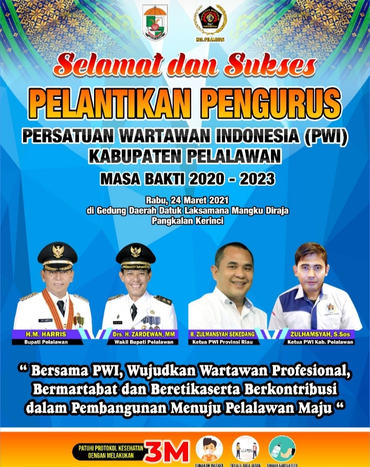 Persiapan Matang, Besok Pengurus PWI Pelalawan Dilantik