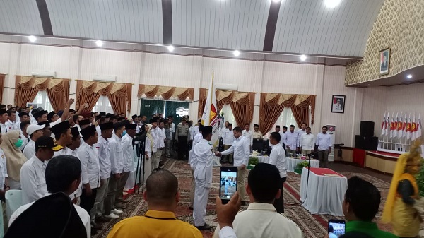 Lantik Ketua PAC Gerindra se-Kabupaten Rohil, Rahul Minta Menangkan Prabowo Jadi Presiden