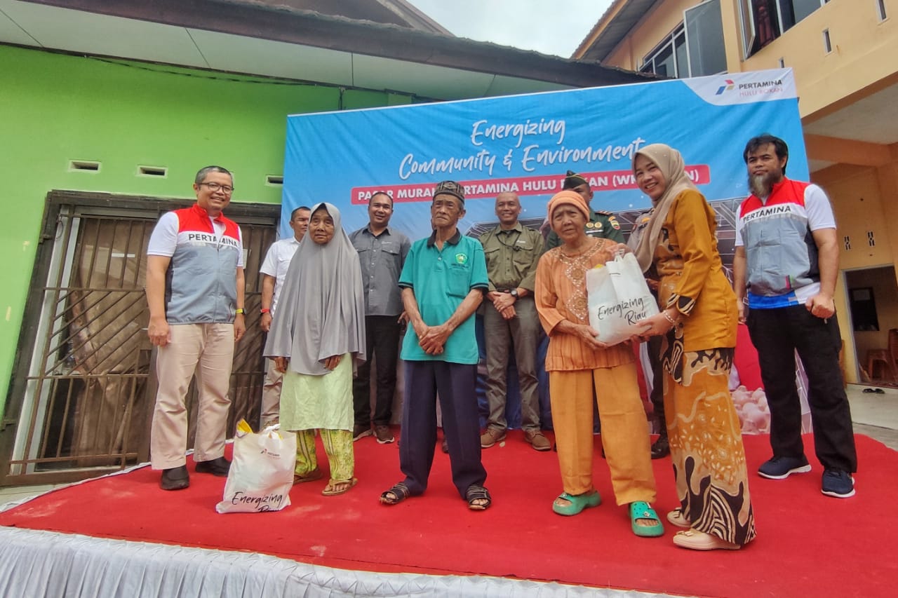Antusias, Warga Boncah Mahang Bengkalis Serbu Pasar Murah PHR