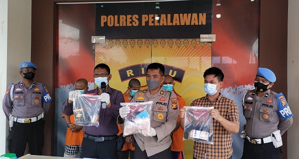 Tim Joker Polres Pelalawan Bekuk Tiga Pengedar Narkoba