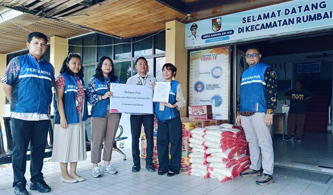SKK Migas-KKKS Salurkan Bantuan Bencana Banjir di Provinsi Riau