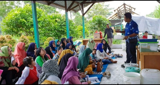 IWARA-RAPP Latih Puluhan Ibu-ibu di Pangkalan Kerinci Belajar Hidroponik