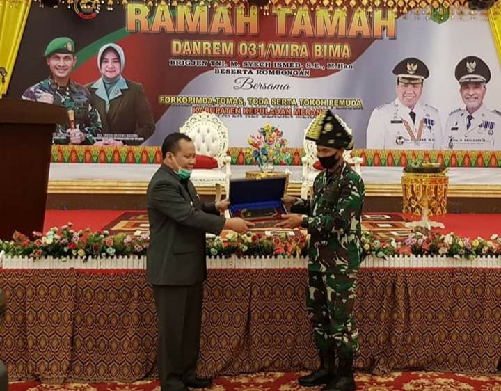 Kunjungan Perdana Danrem 031/Wirabima di Meranti Disambut Bupati Dan Tokoh Masyarakat