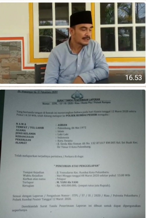 Mobil di Jual Supirnya, Pengusaha Palembang Minta Polsek Rumbai Pesisir  Usut Tuntas