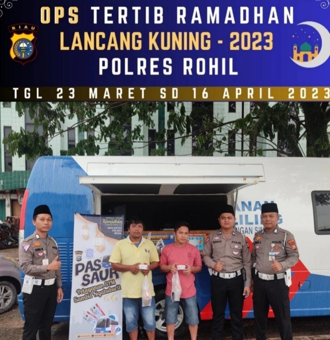 Permudah Perpanjangan SIM, Satlantas Polres Rohil Gelar Pas Saur