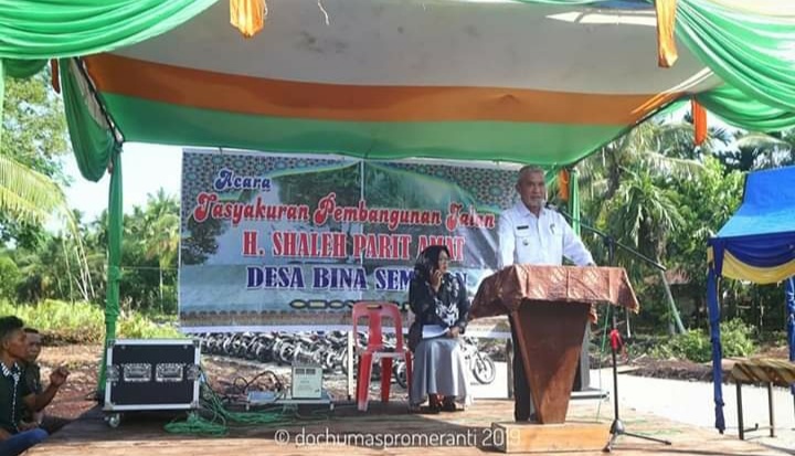 Serasa Mendapat Durian Runtuh, Masyarajat Rangsang Syukuran Pembangunan Jalan