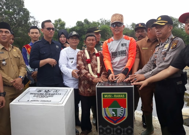 Bupati Musi Rawas Hendra Gunawan, Resmikan Bendungan Suka Raya