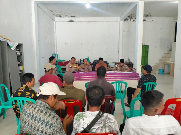 Polsek Sinaboi Himbau Kepada Tokoh Agama Sungai Bakau Ciptakan Pemilu Damai 2024