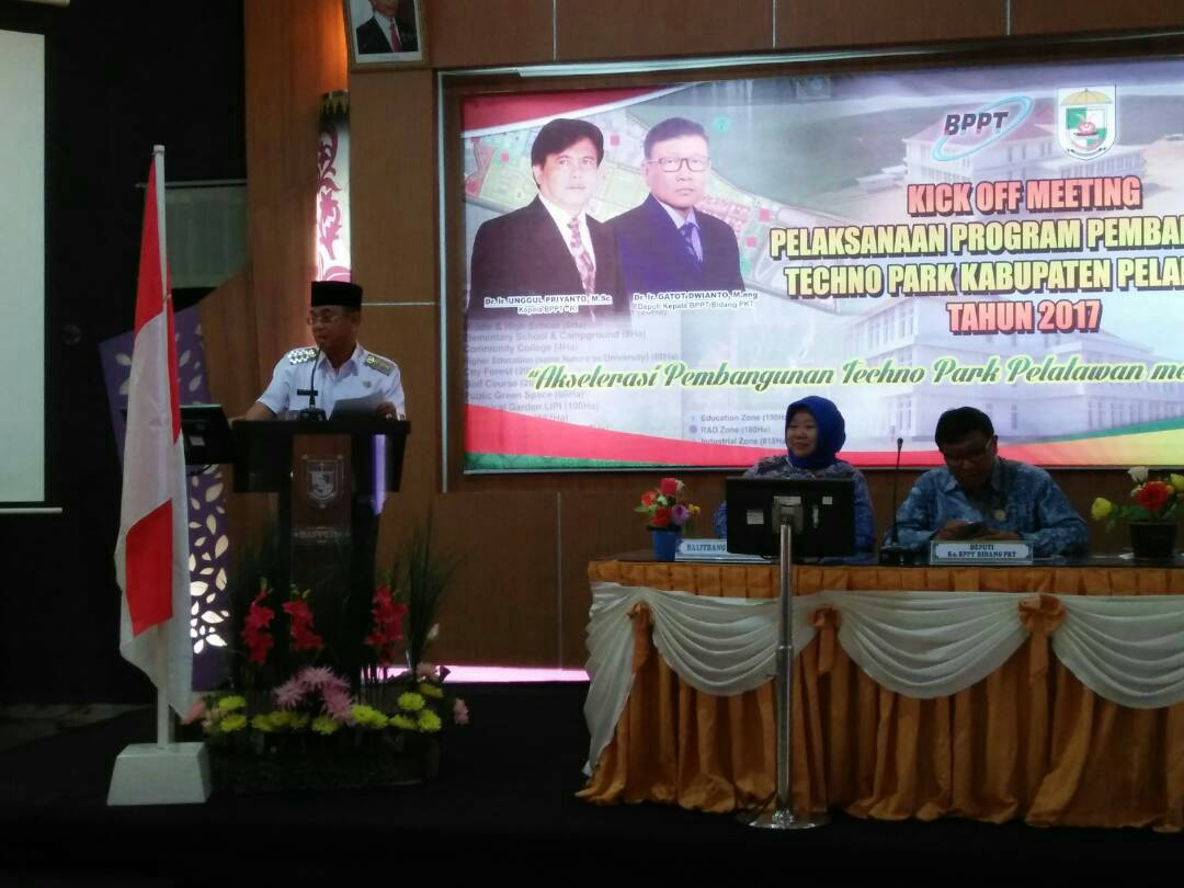 Bupati Harris dan BPPT RI Lakukan Kick Off Meeting Akselerasi Techno Park Langgam.