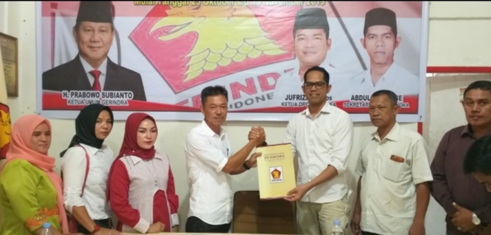 Daftar Ke Gerindra, Ketua Penjaringan : Afrizal Sintong Telah  Memenuhi Kriteria