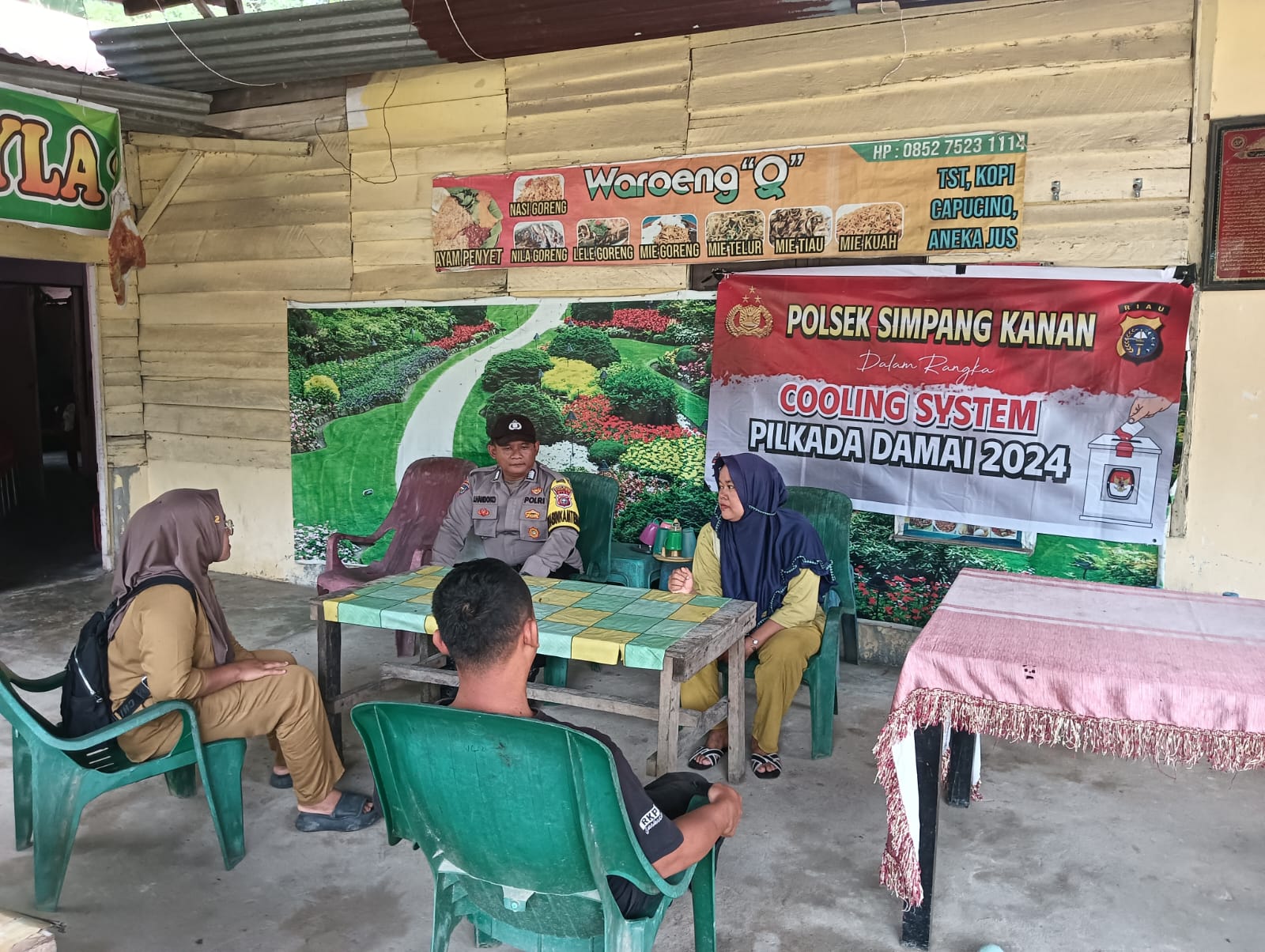 Bhabinkamtibmas Kota Parit Cooling System Masyarakat Bagan Nibung