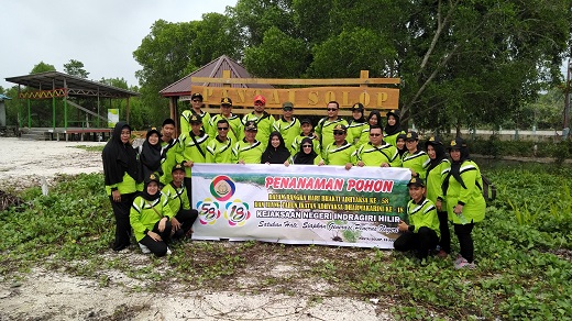 Sempena Hari Bakti Adhyaksa ke-58, Bupati Inhil Hadiri Penanaman Pohon di Ekowisata Pantai Solop