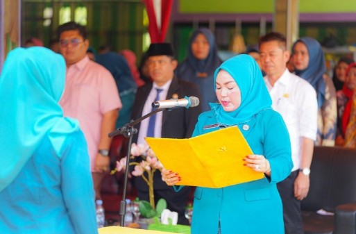 Lantik Pengurus TP PKK Kecamatan Sinaboi, Sanimar Afrizal : Sukseskan 10 Program PKK