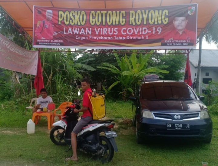 Bantu Pemerintah Putus Penyebaran Covid -19, Wakil Rakyat Davit Silaban Dirikan  Posko Goro