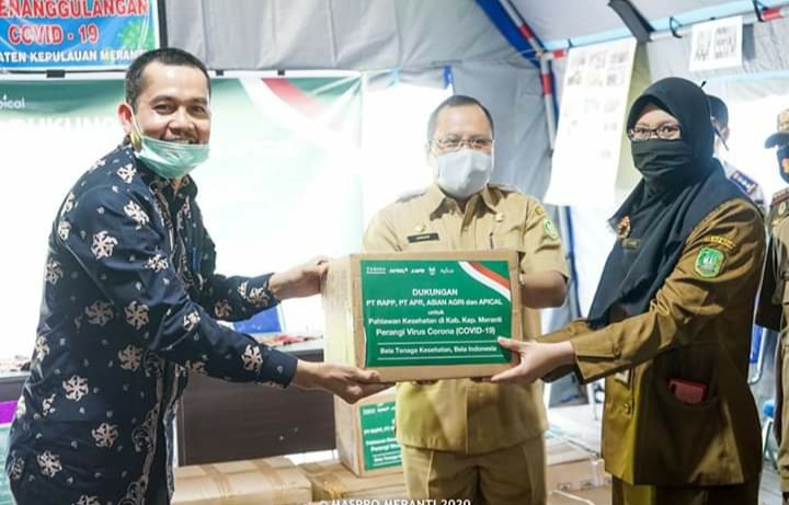 PT. RAPP Serahkan Bantuan APD Penanggulangan Penyebaran Covid-19 di Meranti