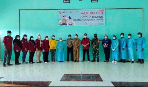 PTPN V Kebun Sri Rokan Laksanakan Vaksinasi Bersama, Diikuti 578 Orang  