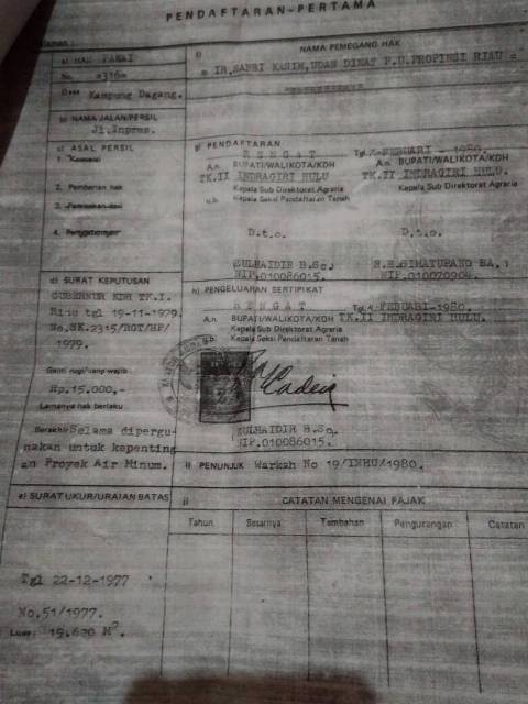 1,9 Hektar Lebih Tanah Aset Pemprov Riau di Rengat Dikuasai Pihak Lain?
