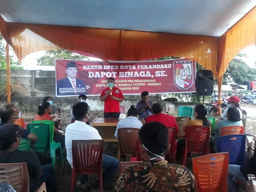 Spesial! Dapot Sinaga Laksanakan Reses Di Kantor PAC PBB Rumbai.
