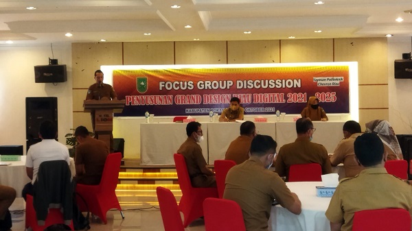 Diskominfotik Rohil Gelar FGD Penyusunan Grand Design Riau Digital 2021-2025