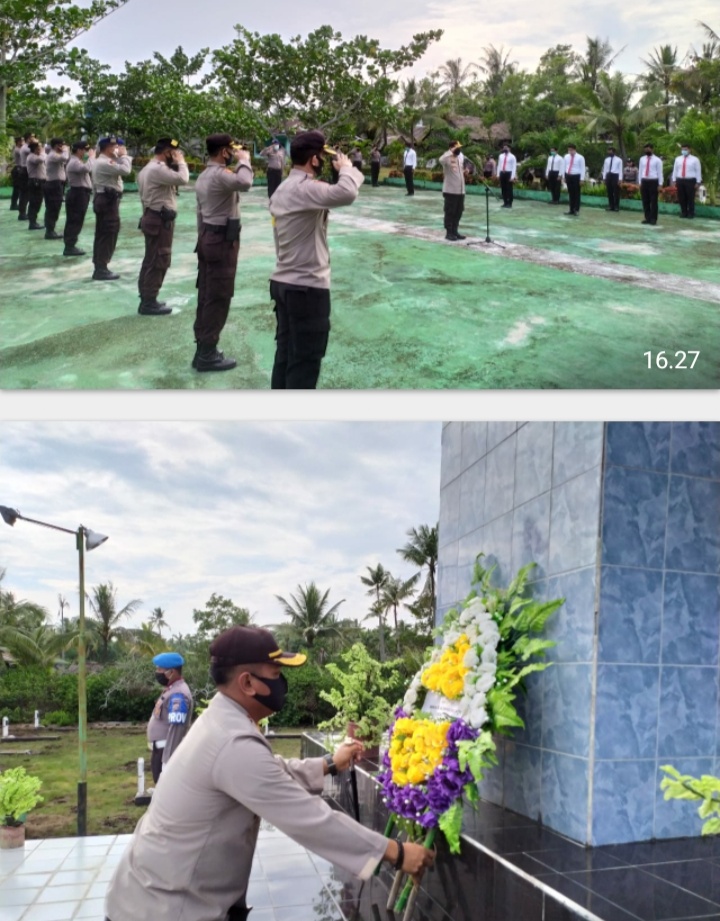 Peringati Hari Bhayangkara, Polres Meranti Tabur Bunga Ke TMP