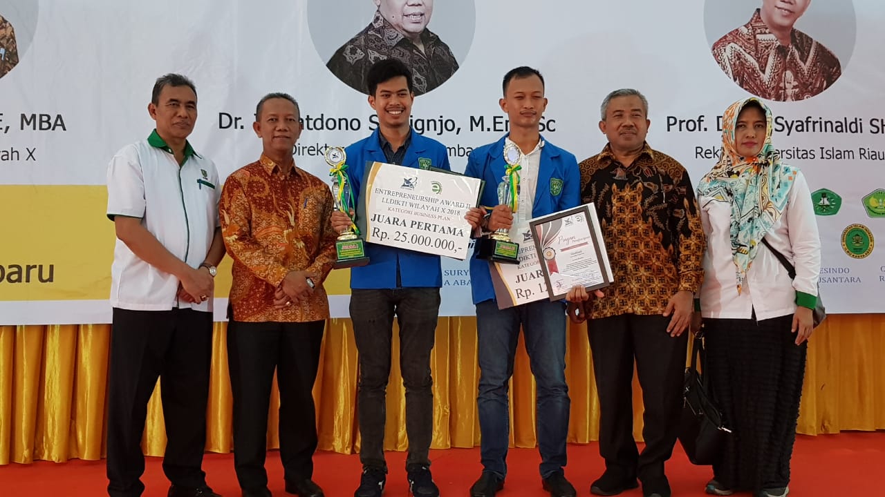 Mahasiswa UIR Raih Dua Nomor di Entrepreneurship Award II LLDIKTI