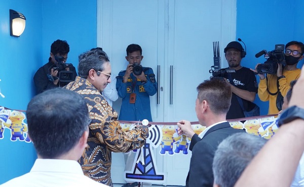 Bupati Afrizal Sintong Resmikan TVRI Stasiun Transmisi Rohil 