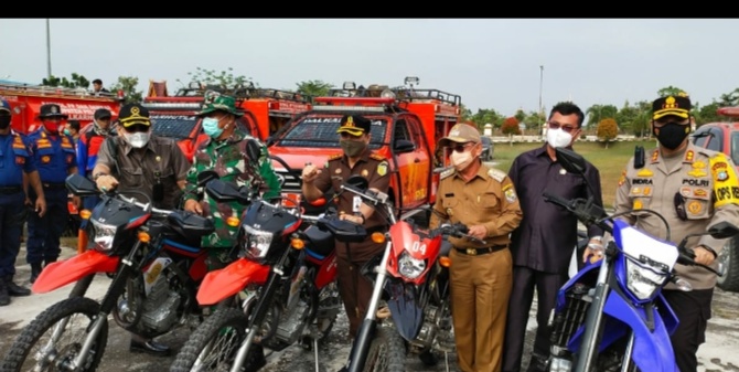 Disaksikan Forkompinda, Pemkab Pelalawan Tetapkan Status Siaga Darurat Karhutla