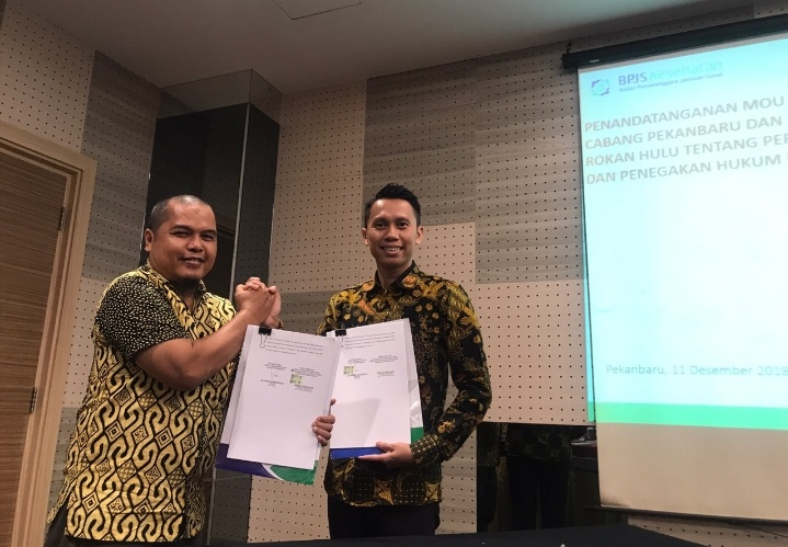Teken MoU, Disnaker Rohul Pastikan Perluasan Cakupan Peserta dan Kepatuhan