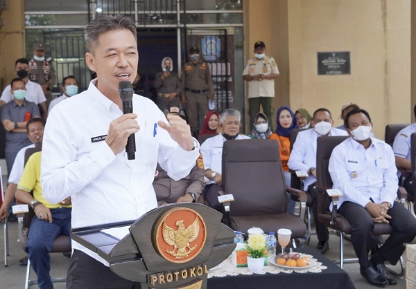 Dihadiri Bupati dan Wabup, Satpol PP Rohil Laksanakan Baksos Donor Darah